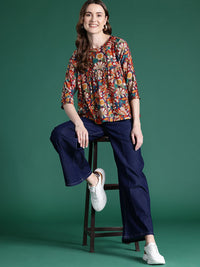 DressBerry Floral Printed A-Line Top