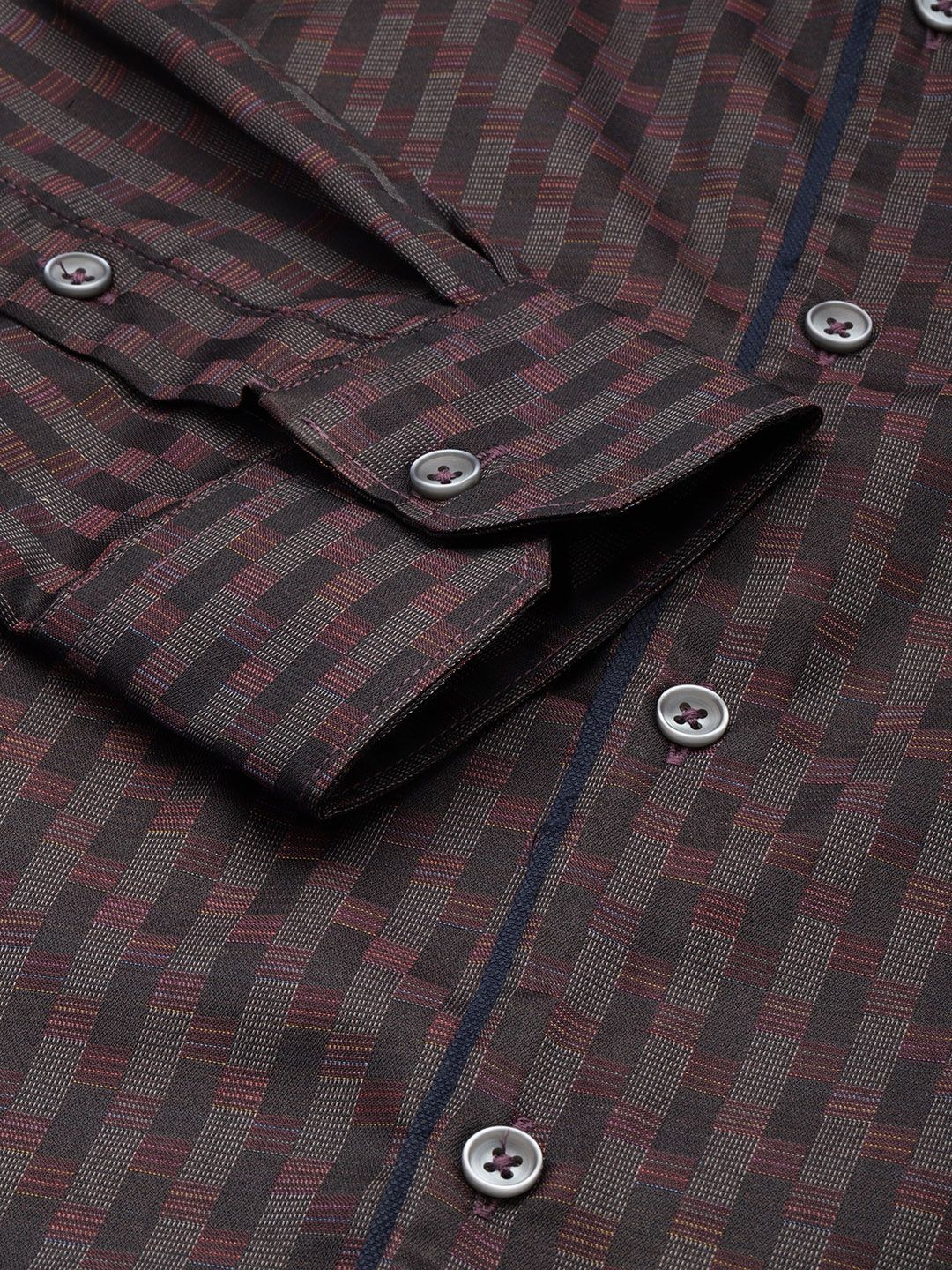 The Indian Garage Co. X Luxe Slim Fit Checked Formal Shirt