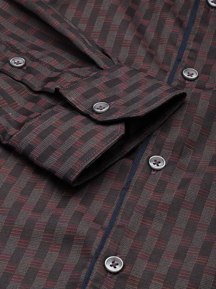 The Indian Garage Co. X Luxe Slim Fit Checked Formal Shirt