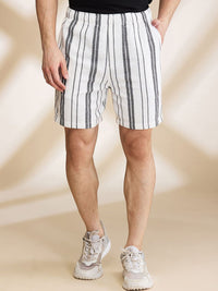 Being Human Men Striped Slim Fit Technology Shorts