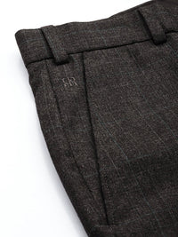 Raymond Men Checked Slim Fit Formal Trousers