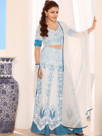 House of Pataudi Jashn Printed Sequinned Ready to Wear Lehenga Choli With Dupatta