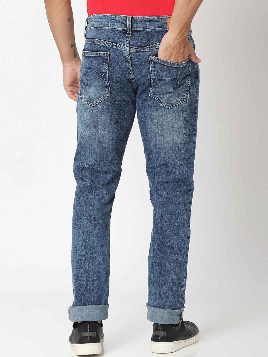 SPYKAR Men Blue Relaxed Fit Low-Rise Light Fade Jeans