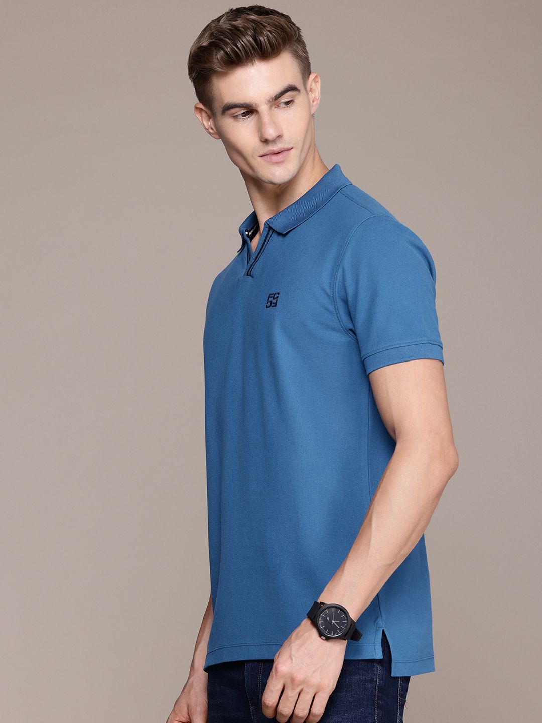 French Connection Men Polo Collar Pure Cotton T-shirt