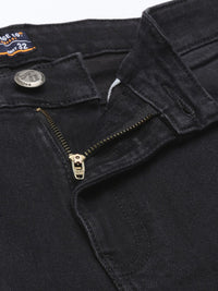 The Indian Garage Co Men Black Slim Fit Light Fade Stretchable Jeans