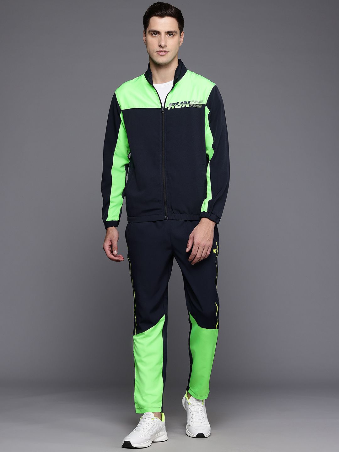 HRX by Hrithik Roshan Colourblocked Running Tracksuits