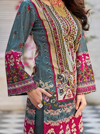 Varanga Women Printed Regular Beads and Stones Kurta with Trousers & With Dupatta