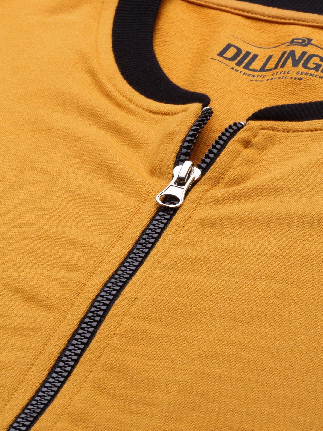 DILLINGER Men Mustard Yellow Solid Bomber Jacket