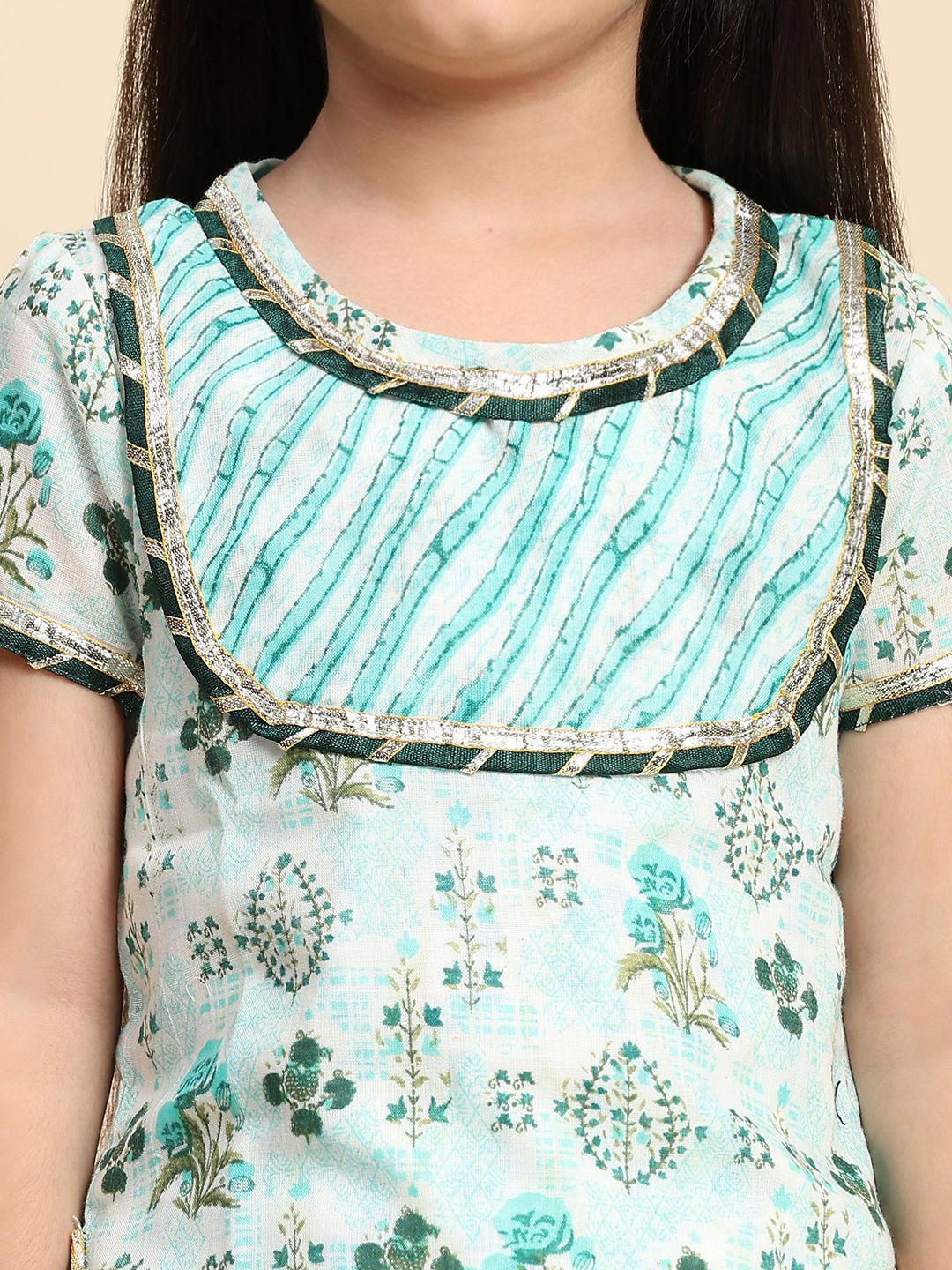 Cutiekins Girls Ethnic Motifs Printed Straight Kurta With Salwar & Dupatta