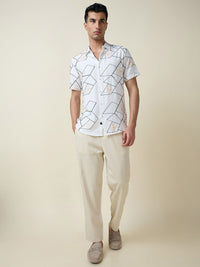 Thomas Scott Men Embroidered Regular Fit Casual Shirt