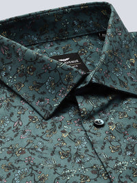 Park Avenue Floral Printed Pure Cotton Formal Shirt