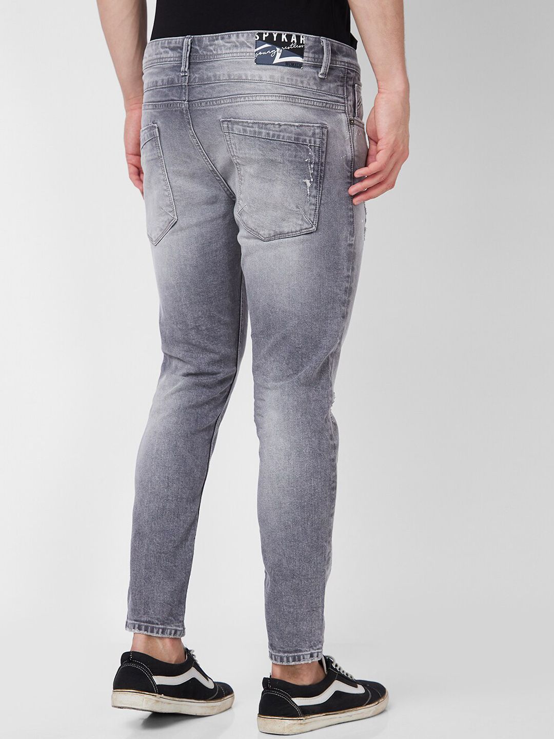 SPYKAR Men Tapered Fit Mildly Distressed Heavy Fade Cotton Jeans