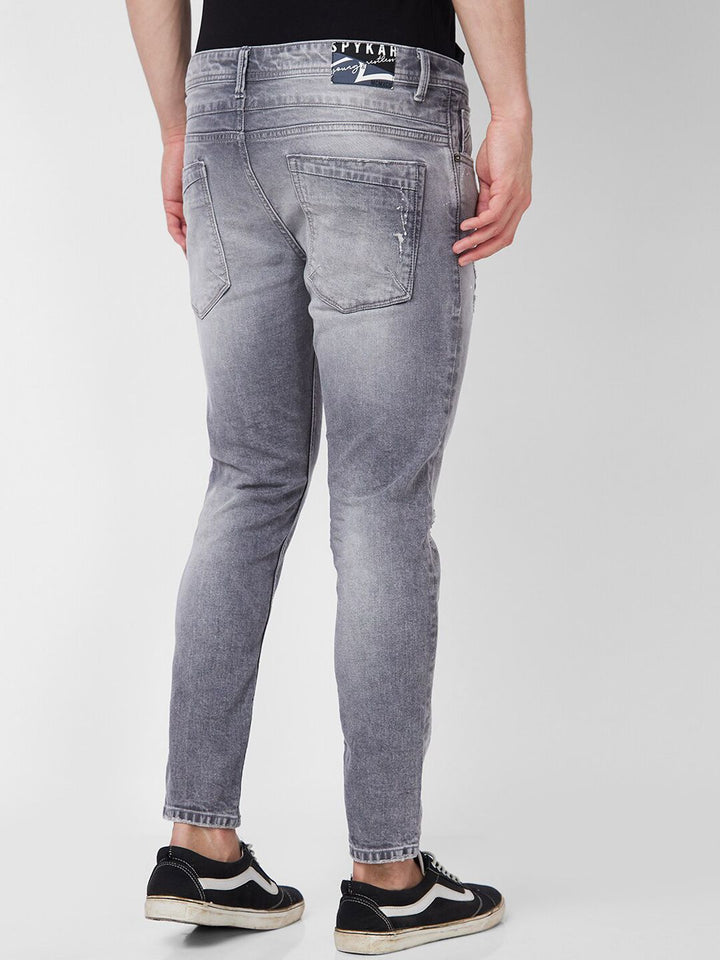 SPYKAR Men Tapered Fit Mildly Distressed Heavy Fade Cotton Jeans