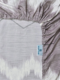 Moda Rapido X KLOTTHE Multicoloured Geometric 300 TC King Bedsheet with 2 Pillow Covers