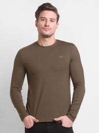 Being Human Men Brown Cotton T-shirt