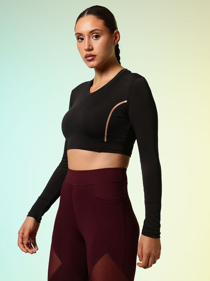 HRX by Hrithik Roshan Rapid Dry Active Goddess Training Crop T-shirt