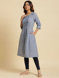 W Ethnic Motifs Printed Pure Cotton Kurta