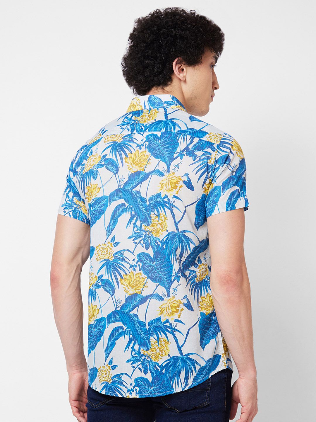 SPYKAR Floral Printed Cotton Casual Shirt