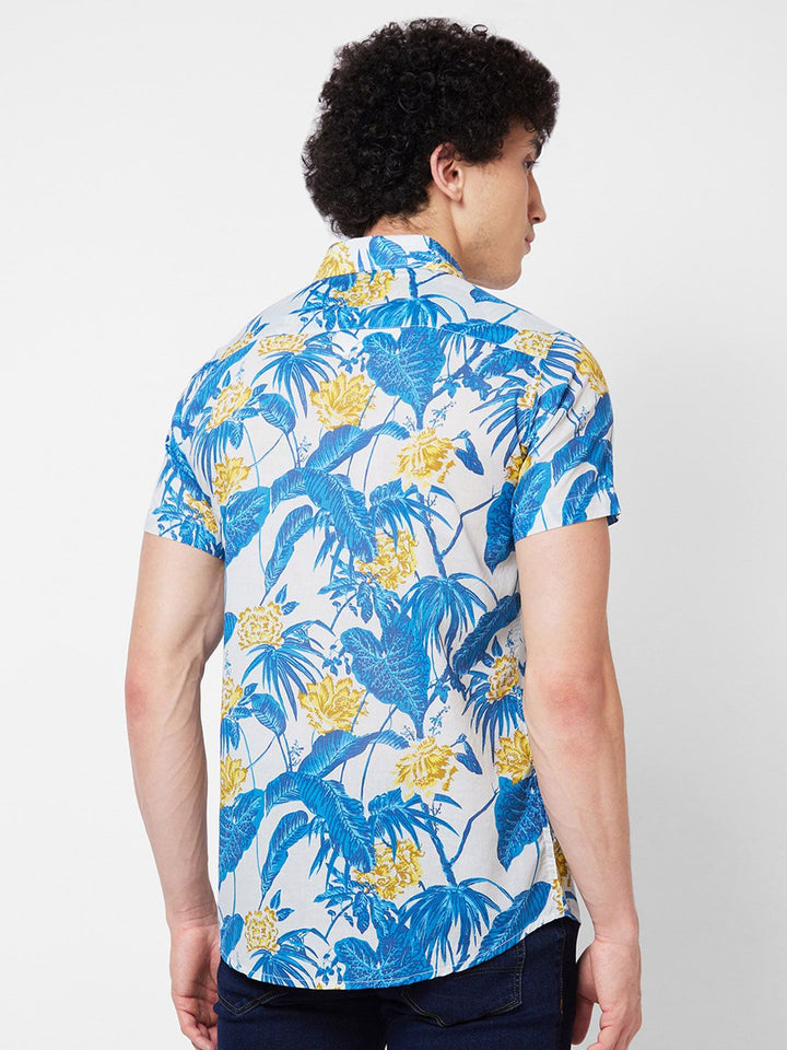 SPYKAR Floral Printed Cotton Casual Shirt