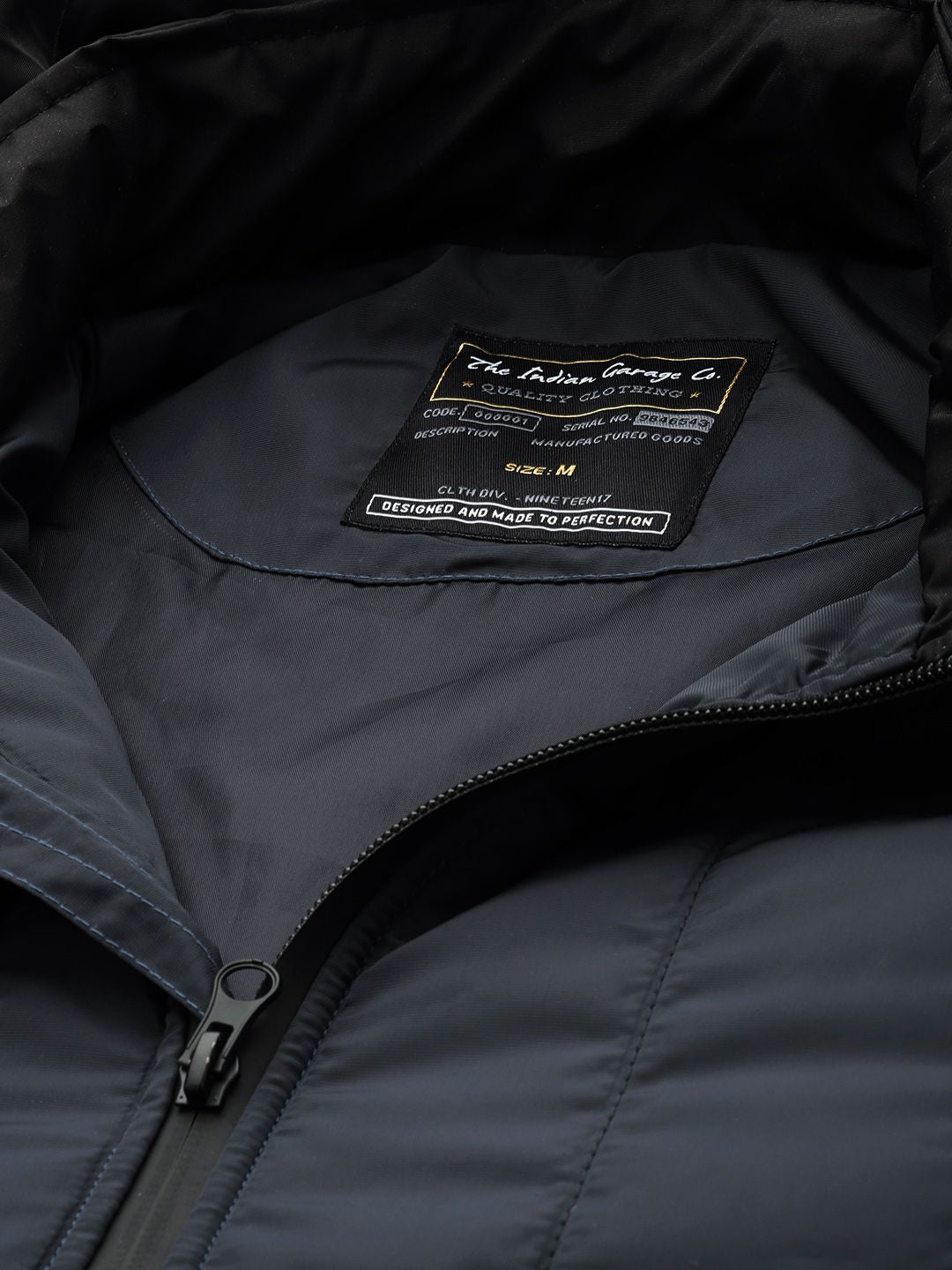 The Indian Garage Co Men Colourblock Zip-Front Slim Fit Bomber Jacket with Detachable Hood