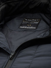 The Indian Garage Co Men Colourblock Zip-Front Slim Fit Bomber Jacket with Detachable Hood