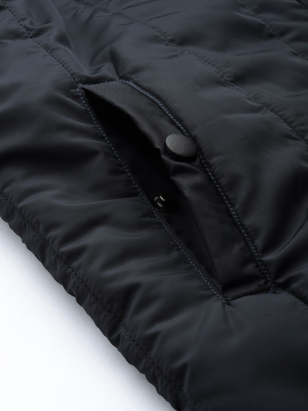 The Indian Garage Co Men Colourblock Zip-Front Slim Fit Bomber Jacket with Detachable Hood