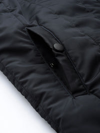 The Indian Garage Co Men Colourblock Zip-Front Slim Fit Bomber Jacket with Detachable Hood