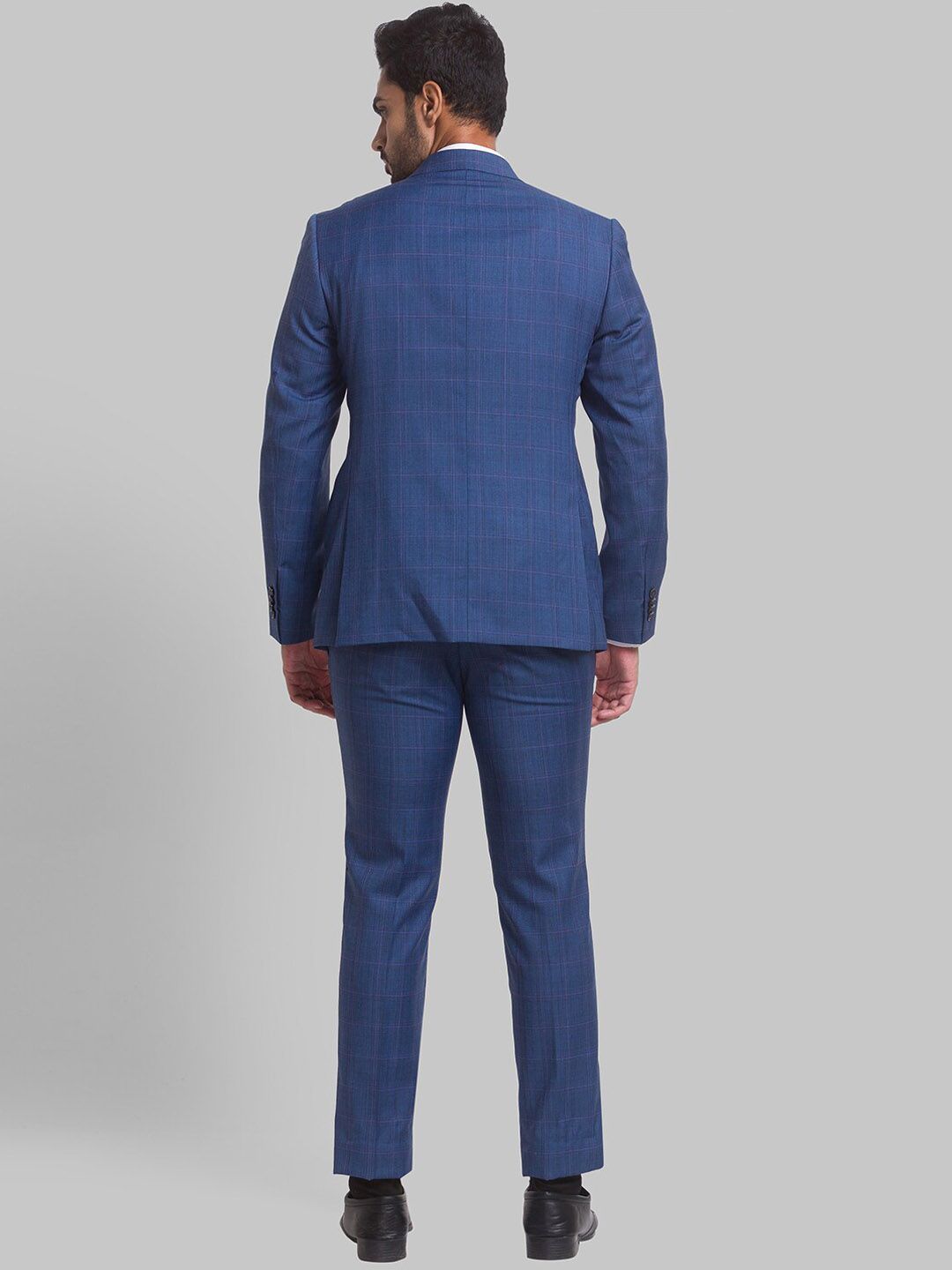Park Avenue Men Checked Single-Breasted Super Slim-Fit 2-Piece Formal Suit