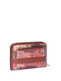 ZOUK Women Kutch Gamthi Classic Abstract Printed Fabric Zip Around Wallet