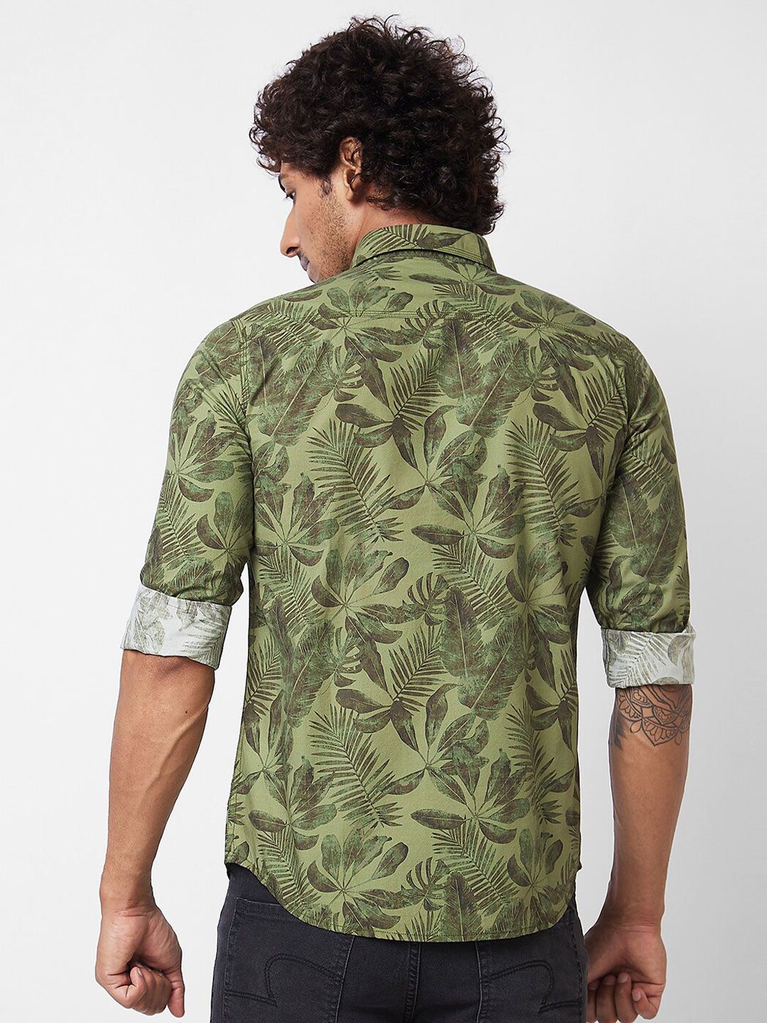SPYKAR Tropical Printed Cotton Casual Shirt