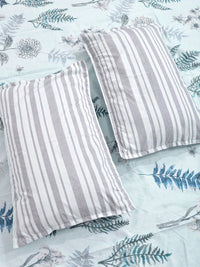 Moda Rapido X KLOTTHE Blue Floral 300 TC King Bedsheet with 2 Pillow Covers