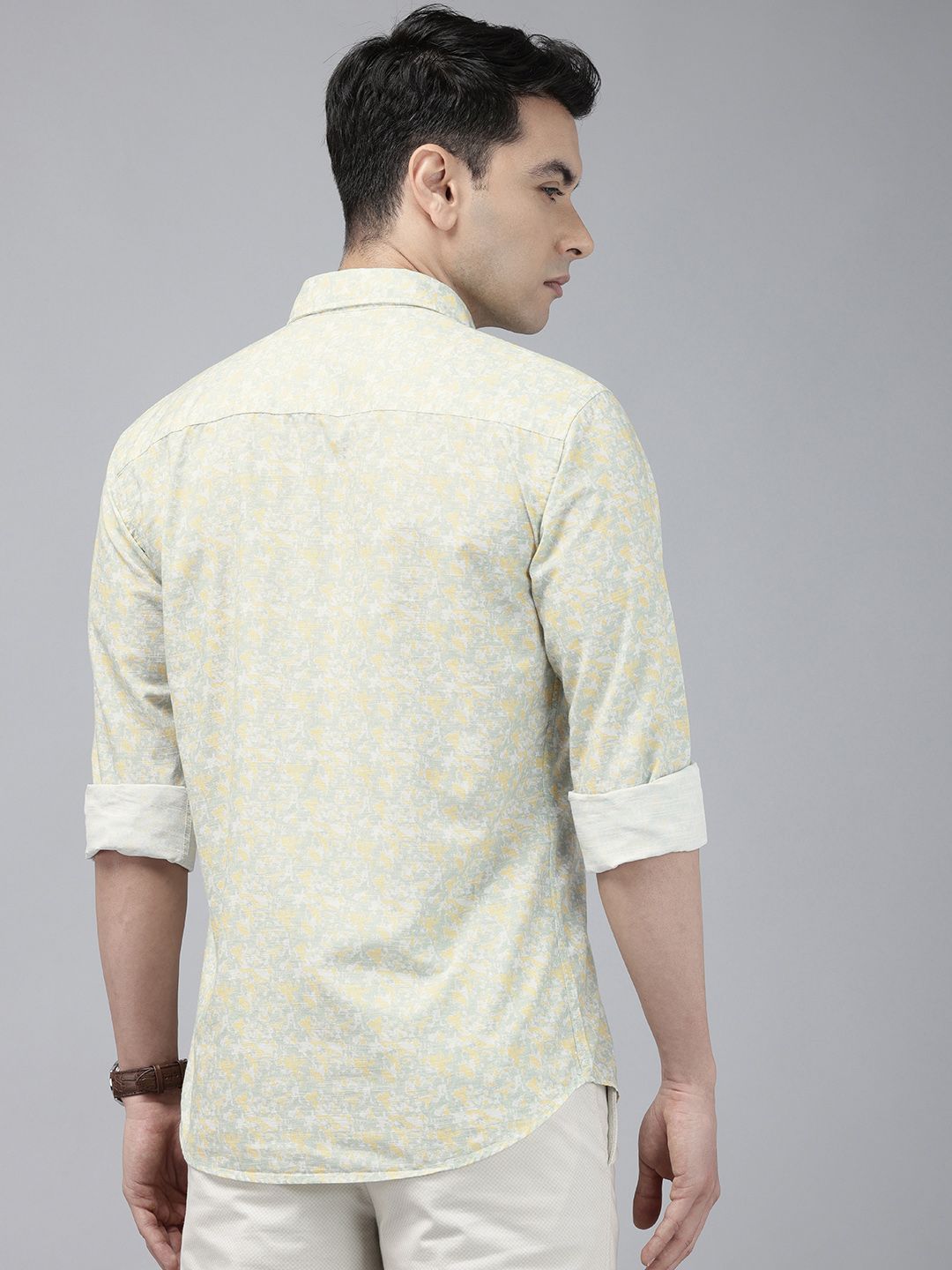 Park Avenue Pure Cotton Slim Fit Abstract Printed Casual Shirt