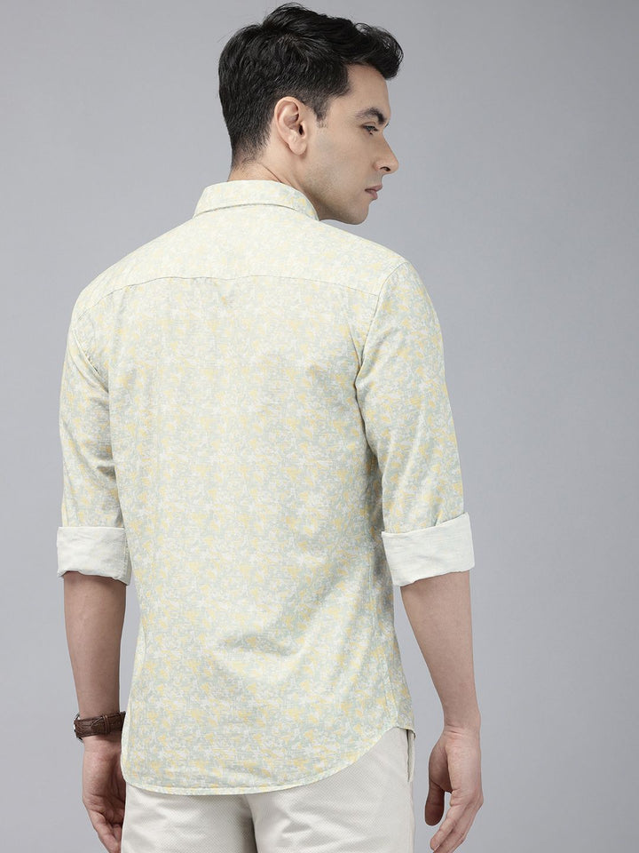 Park Avenue Pure Cotton Slim Fit Abstract Printed Casual Shirt