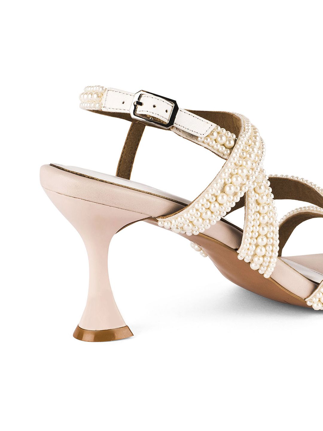 Lino Perros Embellished Open Toe Kitten Sandals