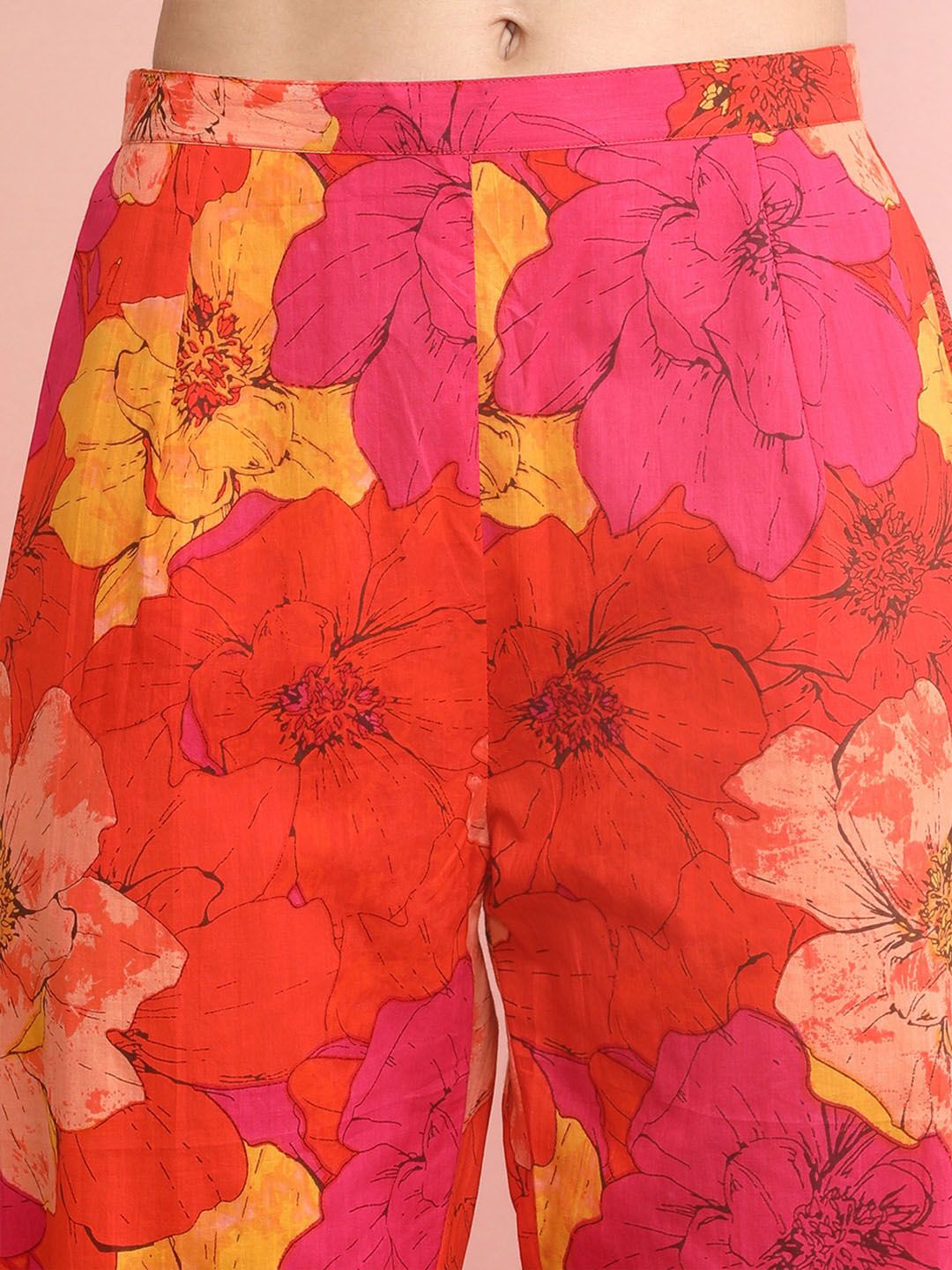 Indo Era Printed Pure Cotton Tunic With Trousers Co-Ords