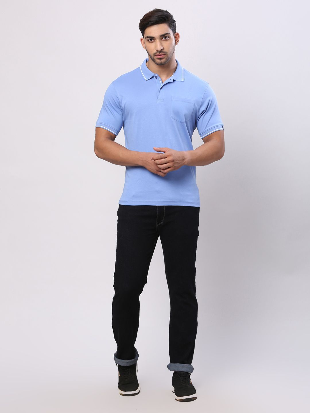 Raymond Polo Neck Pure Cotton T-shirt