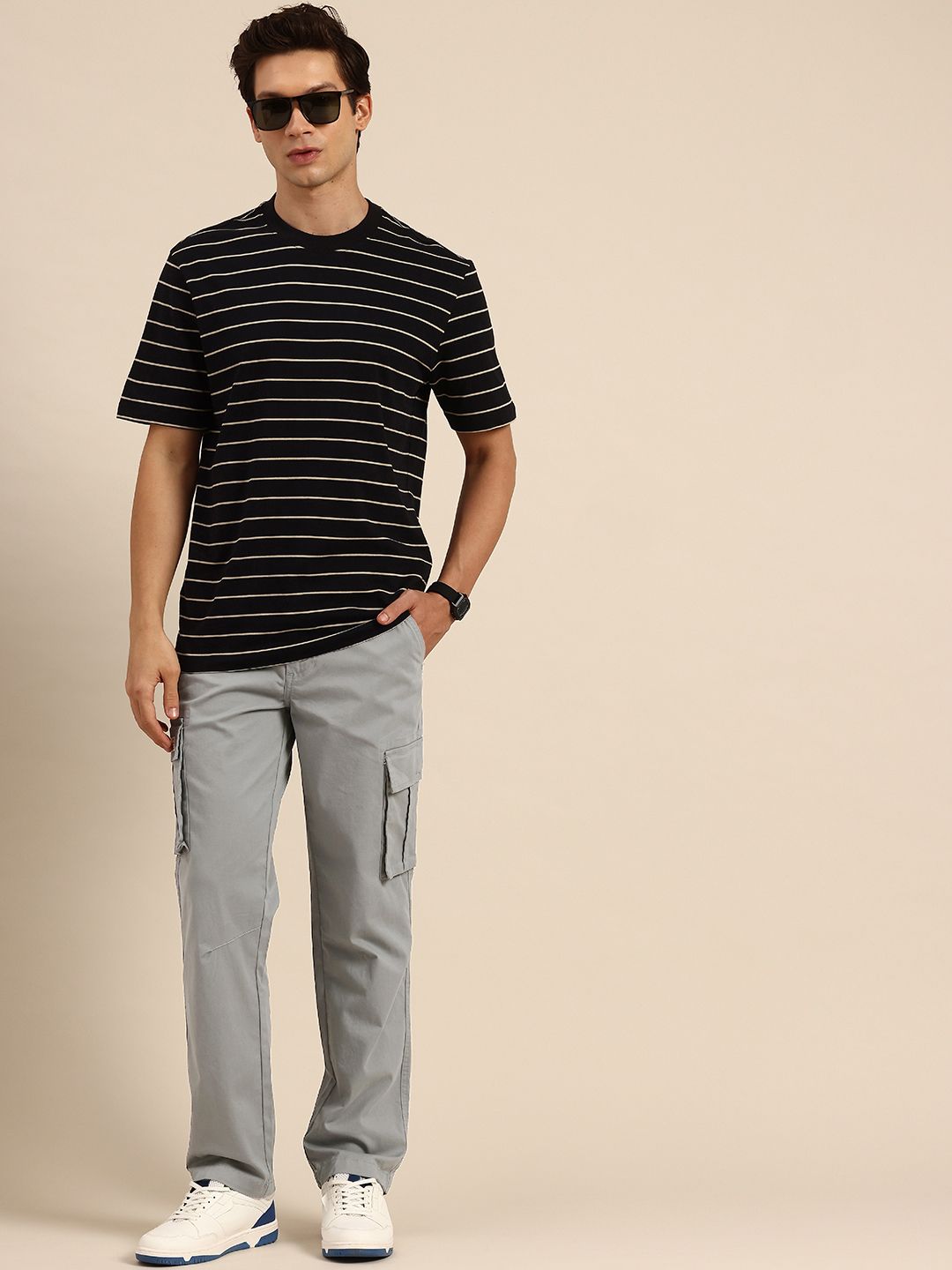 Being Human Men Slim Fit Cargos Trousers