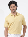 RARE RABBIT Men Paret-Bright Regular Fit Polo Collar Cotton T-Shirt