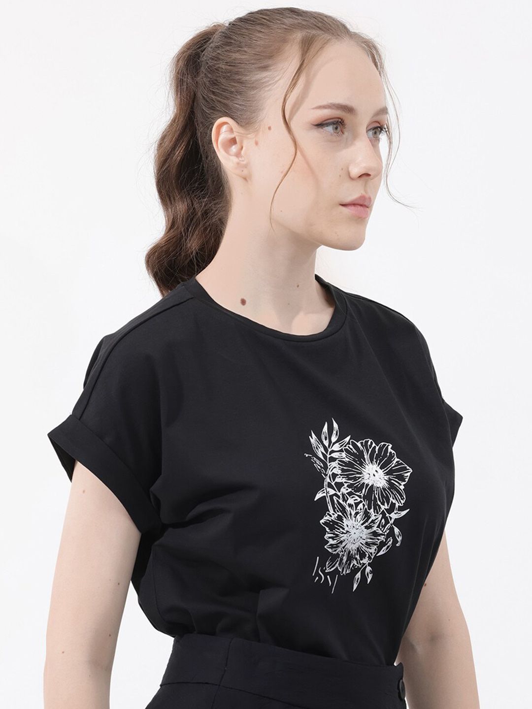 RAREISM Women Printed Extended Sleeves T-shirt