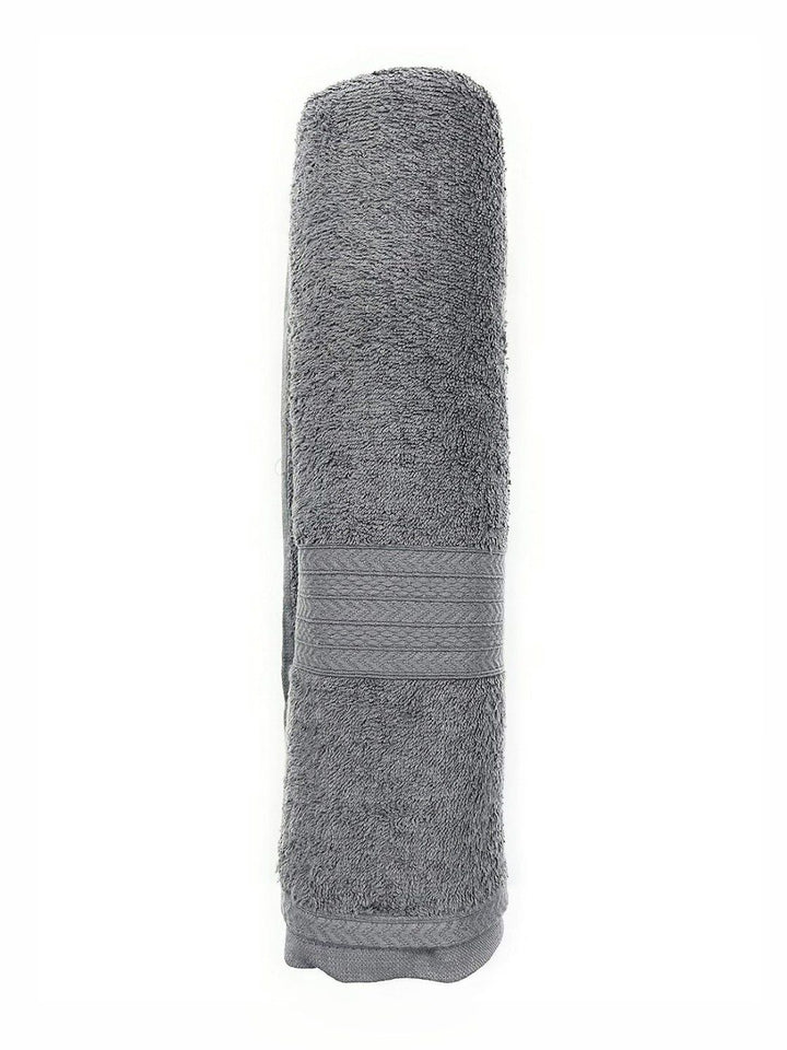 BOMBAY DYEING Tulip Grey Pure Cotton 450 GSM Bath Towel