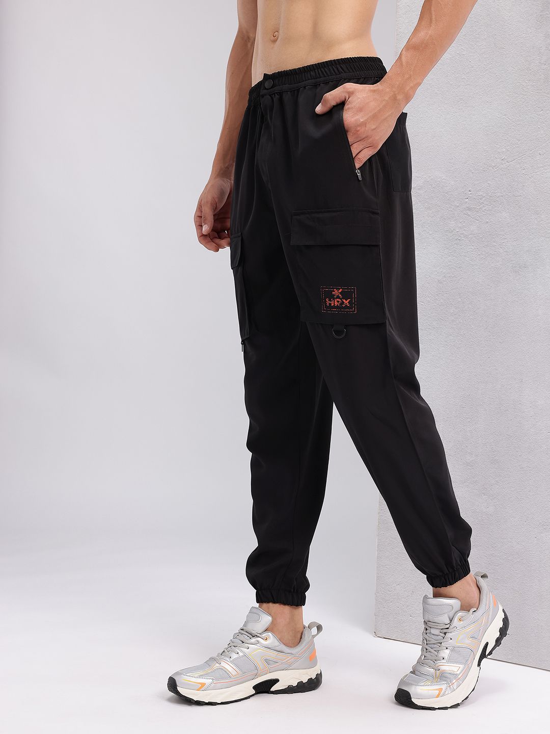HRX by Hrithik Roshan Men Rapid-Dry Cargo-Style Training Joggers