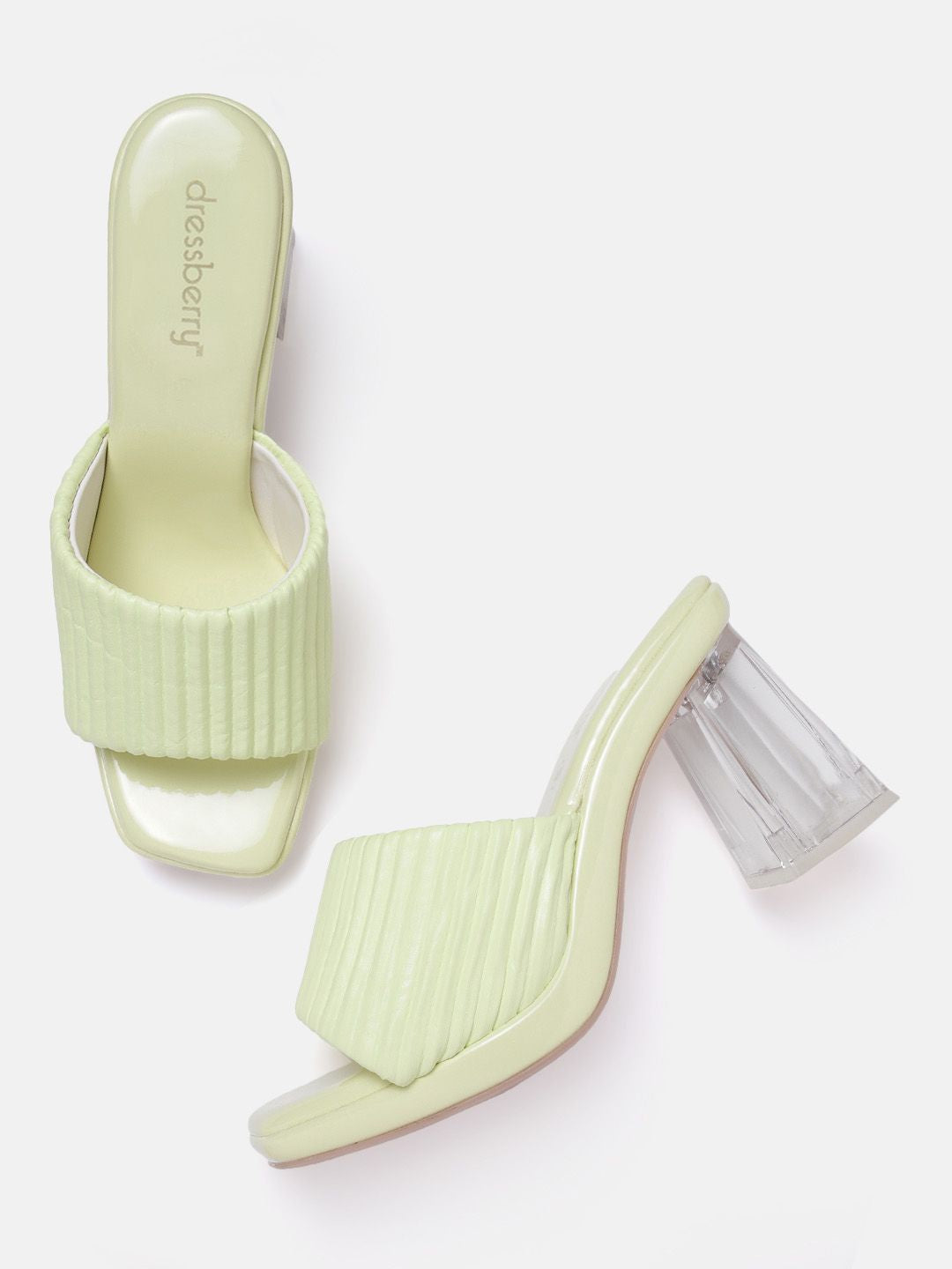 DressBerry Women Textured Straps Block Heels