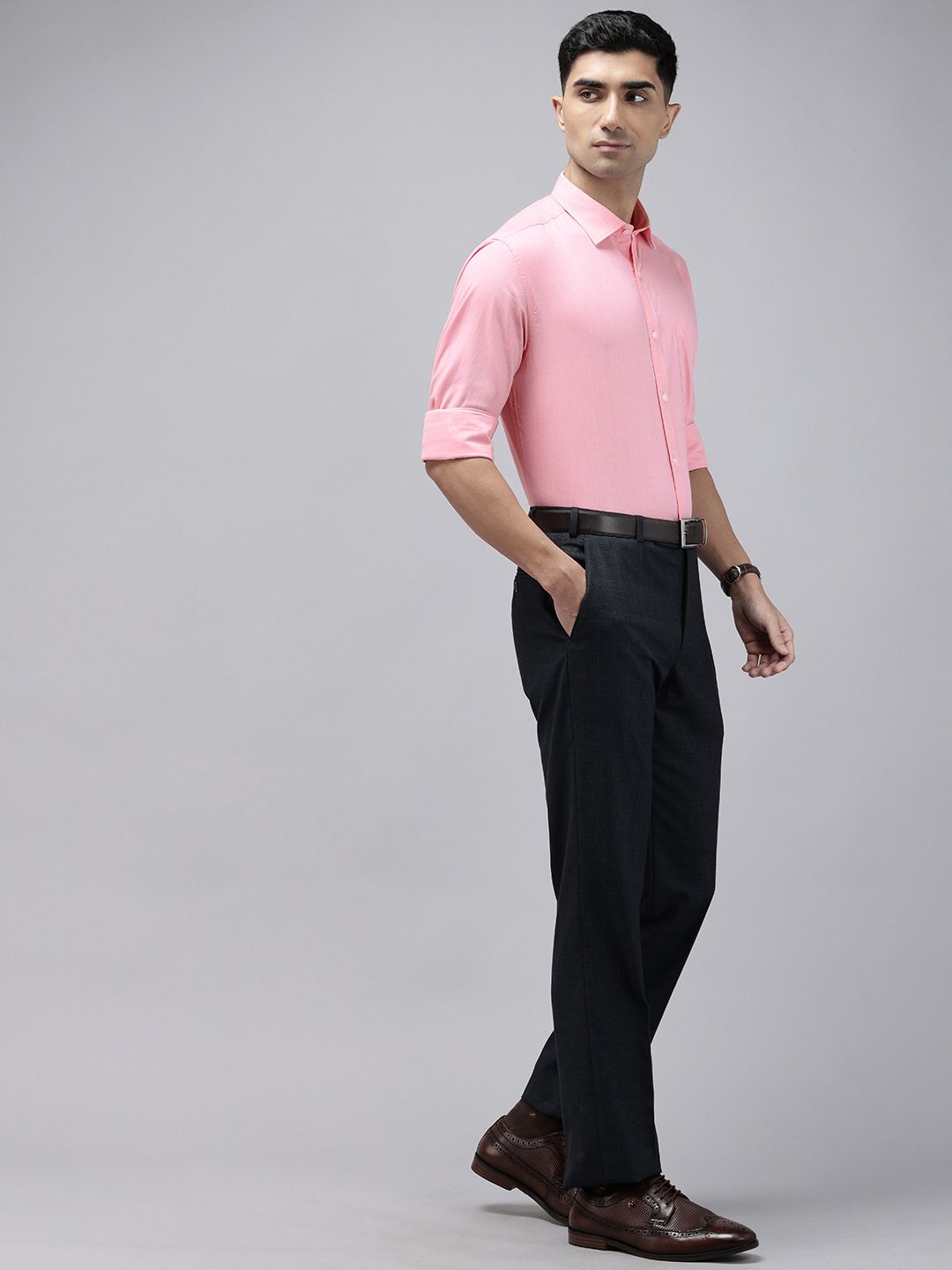 Park Avenue Slim Fit Textured Pure Cotton Formal Shirt