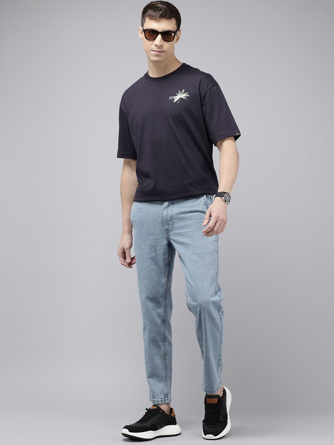 SPYKAR Oversized Fit Graphic Printed T-shirt