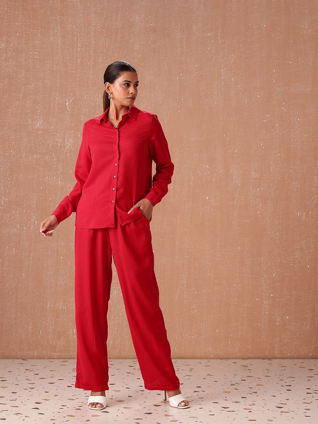 all about you all about you Solid Shirt with Trousers