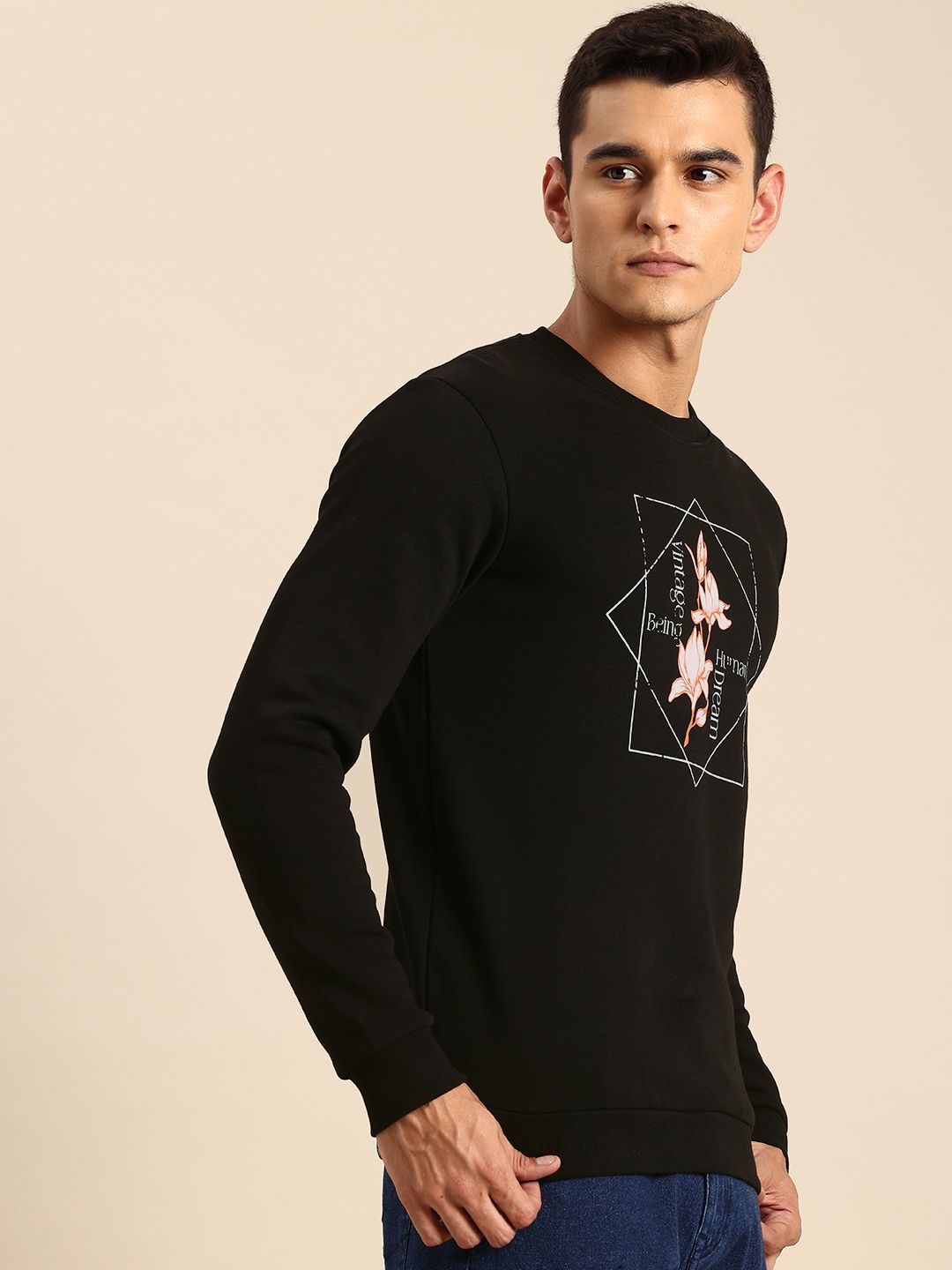 Being Human Pure Cotton Printed Sweatshirt