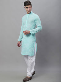 SOJANYA Embroidered Thread Work Pure Cotton Kurta with Churidar