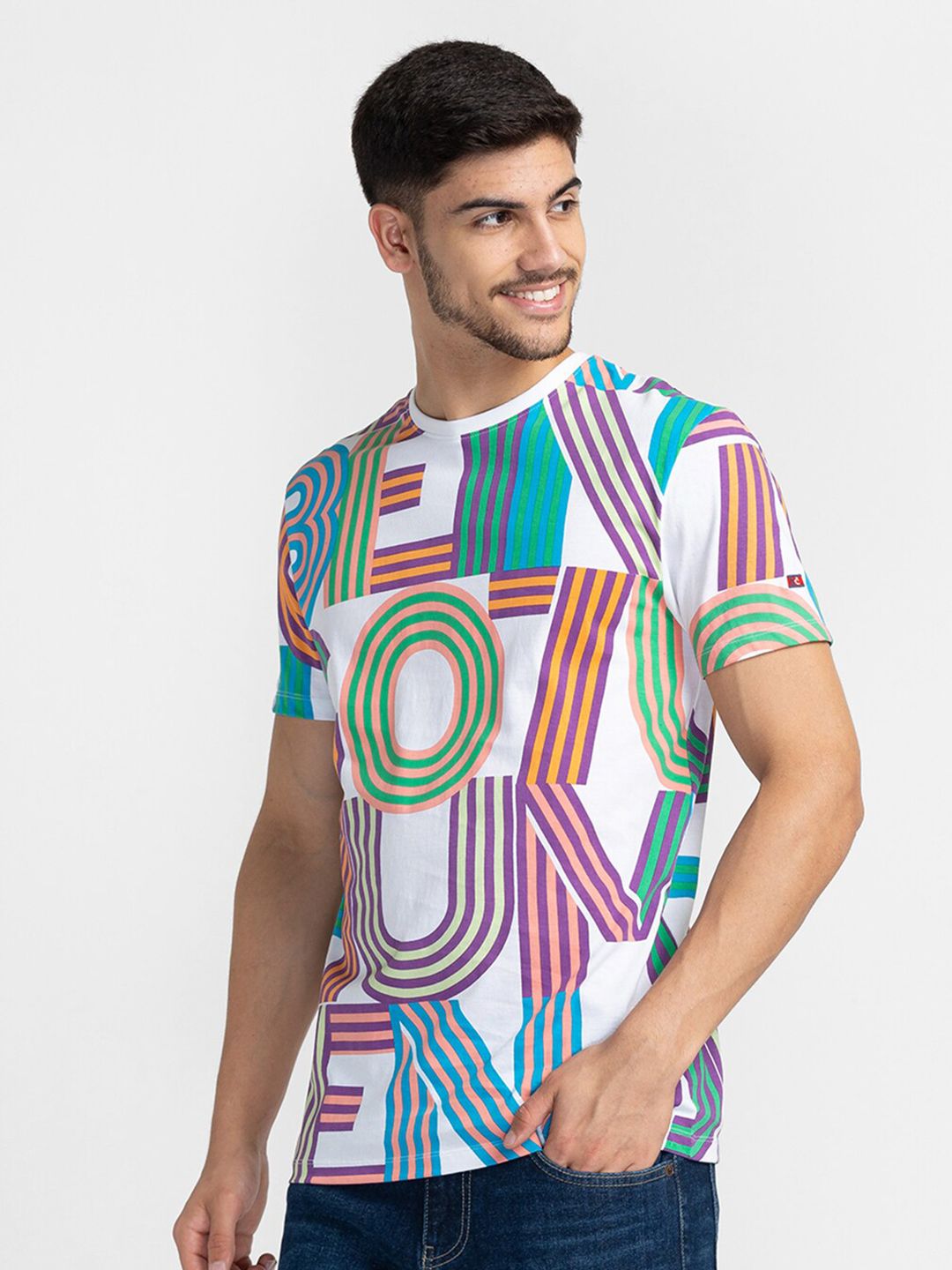 Being Human Typography Printed Round Neck Casual T-shirt