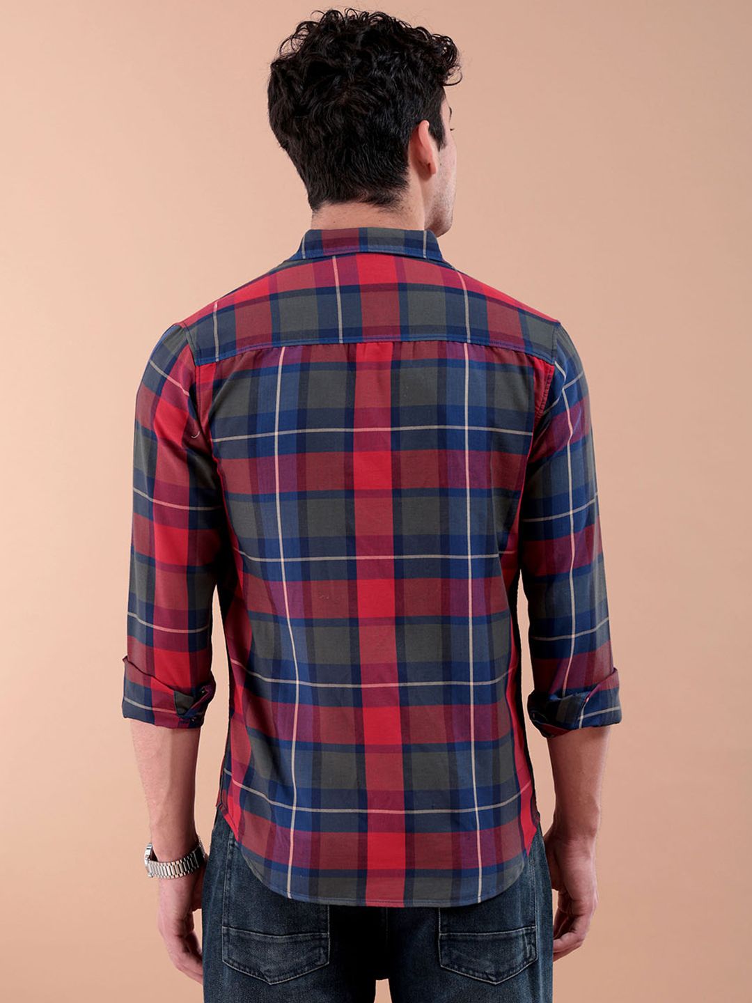 The Indian Garage Co Men Checked Casual Shirt
