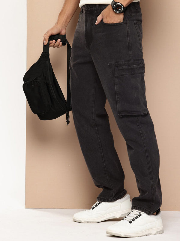 Bene Kleed Men Pure Cotton Straight Fit Cargo Style Jeans